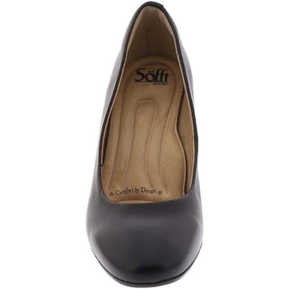 Sofft Lana Suede Block Heels Shoes Closed Toe Leather Black Size 11M NWB - Picture 2 of 12